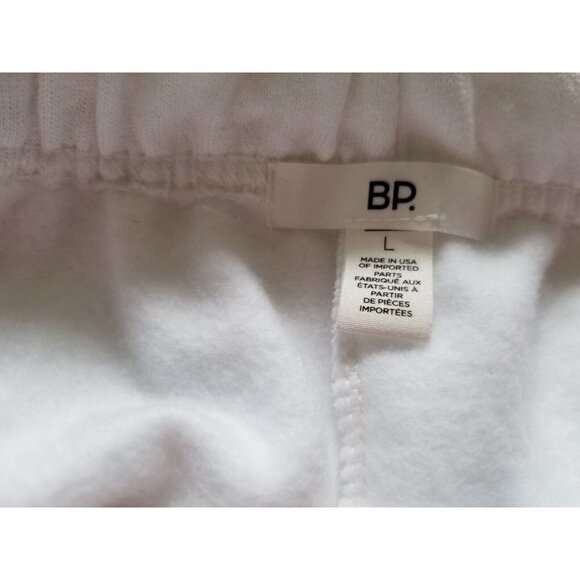 BP Cotton Blend White High Waisted Jogger Sweatpants Womens Size Large (L) - Picture 4 of 8